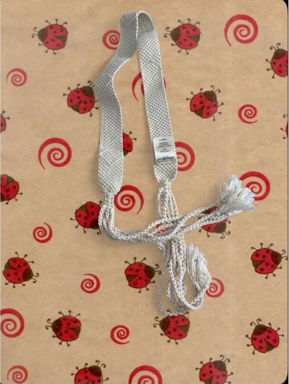 Eddie Bauer Women's Cream and White Belt